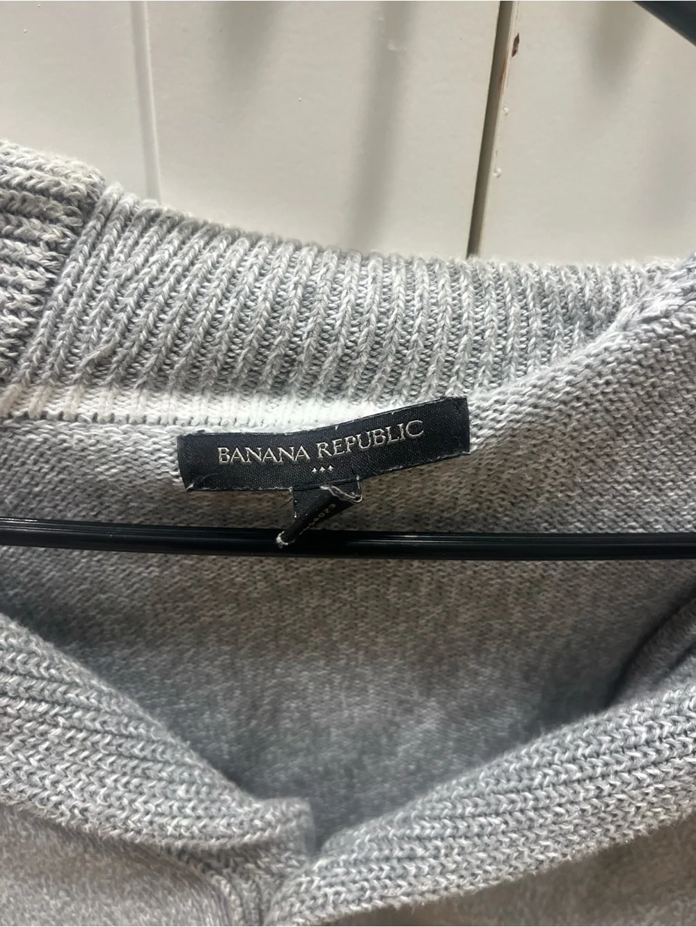 Banana Republic Light Gray Shawl-Collar Button Cardigan